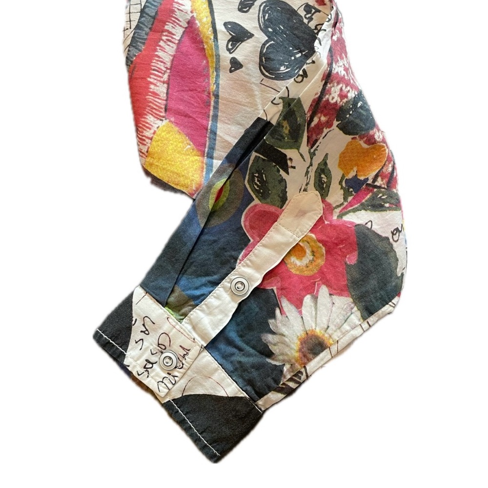 Desigual Women’s Artistic Multi -Colored Cotton Button Shirt M - Picture 6 of 13